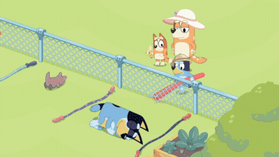 Dog on Leash in Yard