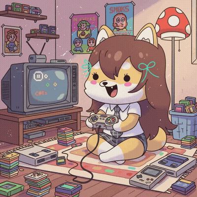 Dog Playing Video Game With Shoxs Poster GIF