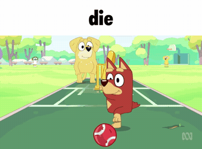 Dog Playing With Ball Die GIF