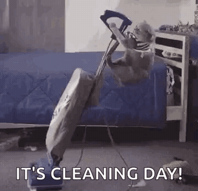 Dog Pulled By Vacuum Cleaner GIF