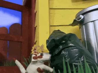 Dog Pulling Hot Garbage GIF
