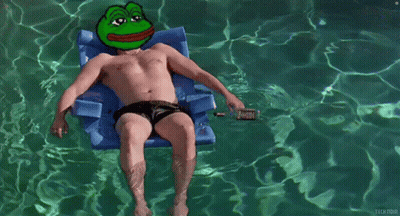 Dog Riding Jet Ski In Ocean With Floating In To Boost GIF
