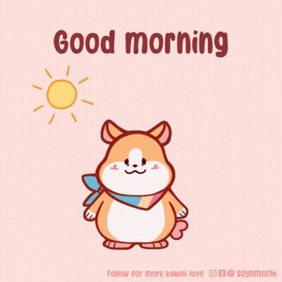 Dog Saying Good Morning With Sun Behind GIF
