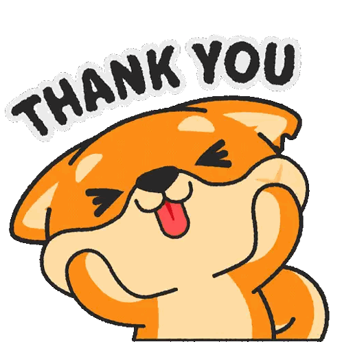 Dog Saying Thank You With Tongue Out Sticker