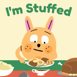 Dog Says I'm Stuffed GIF