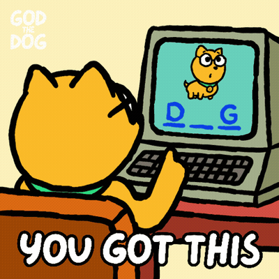 Dog Sitting In Front Of Computer Saying You Got This GIF