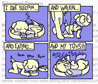 Dog Sleeping Eating Playing With Toys GIF