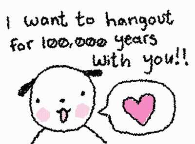 Dog Speech Bubble I Want To Hangout For 100,000 Years With You GIF