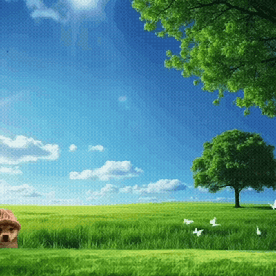 Dog Standing In Grass Field GIF