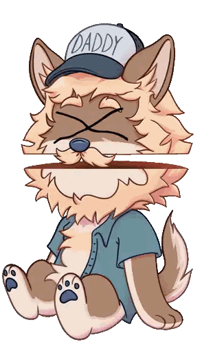 Dog Wearing Daddy Hat Sticker