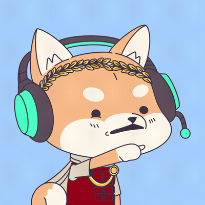 Dog Wearing Headphones And Laurel Wreath GIF