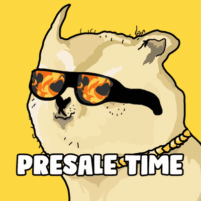 Dog Wearing Sunglasses Presale Time GIF