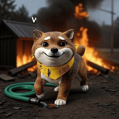 Dog Wearing Yellow Bandana Saying Lads GIF