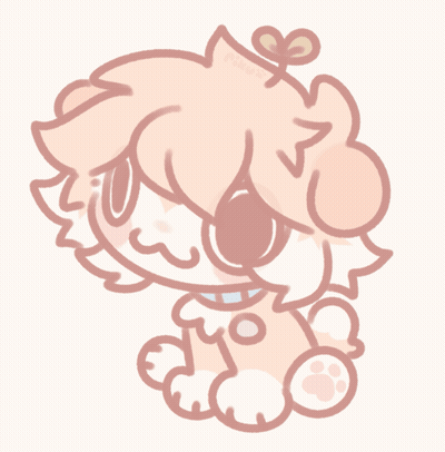 Dog With Collar And Paw Prints GIF