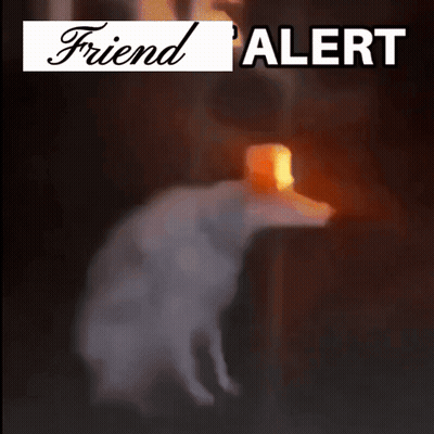 Dog With Friend Alert Text GIF