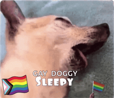 Dog With Gay Doggy Sleepy GIF