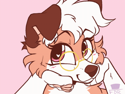 Dog With Glasses And Letters FDR GIF