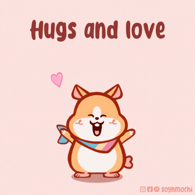Dog With Hearts And Hugs Love GIF