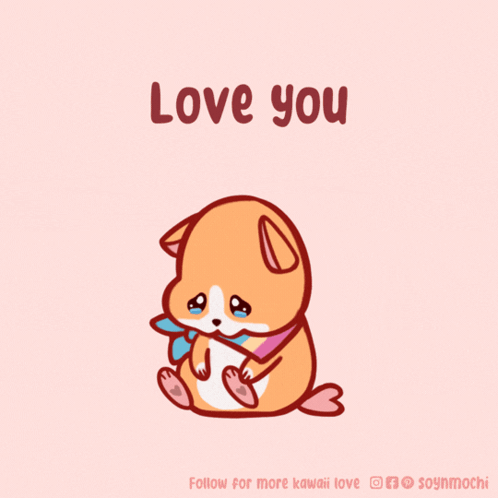 Dog With Love You Text GIF