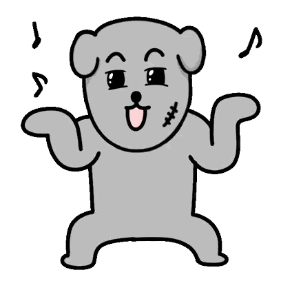 Dog With Outstretched Arms And Music Notes Sticker
