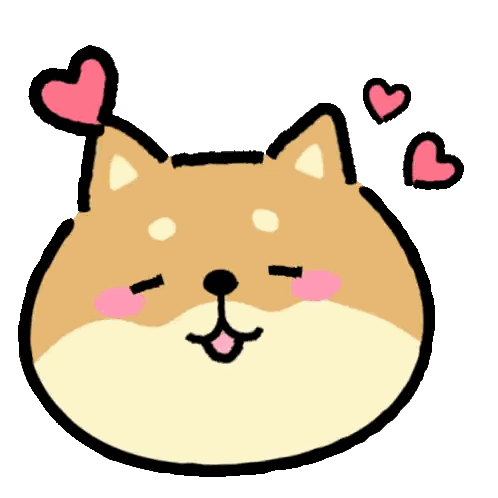 Dog With Pink Hearts Sticker