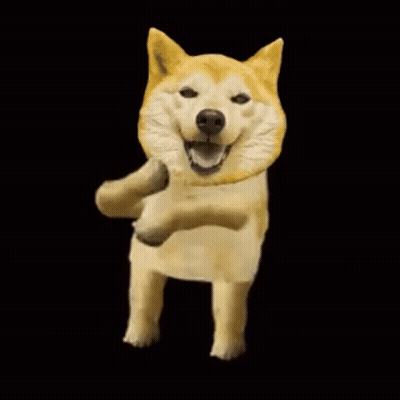 Doge Dancing With Paws Up