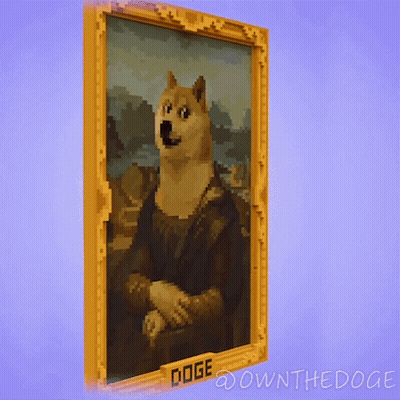Doge Painting Saying Doge @ Ownthedoge GIF