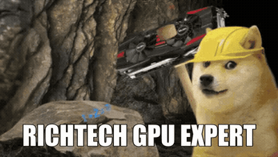 Doge Wearing Hard Hat Holding GPU GIF