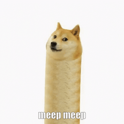 Doge With Long Neck Meep Meep GIF