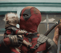 Dogpool Lick Spiderman GIF