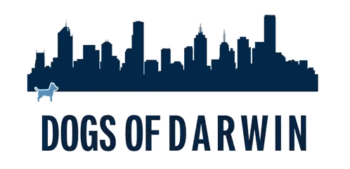Dogs Of Darwin Logo With Blue Skyline Sticker