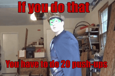 Doing 20 Push-Ups In Red GIF