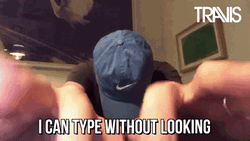 Doing Fast Typing Without Looking GIF