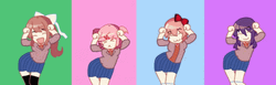Doki Doki Literature Club Characters Caramelldansen GIF