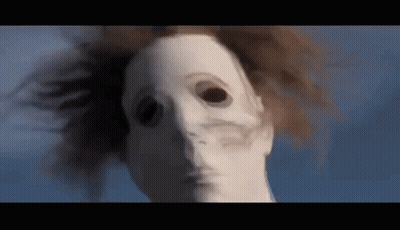 Doll Face With White Mask Close Up GIF