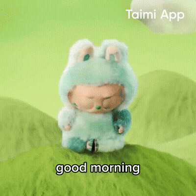 Doll In Frog Costume Saying Good Morning GIF