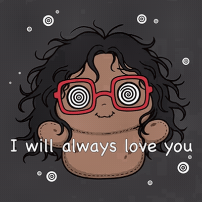 Doll With Hypnotic Eyes Saying I Will Always Love You GIF