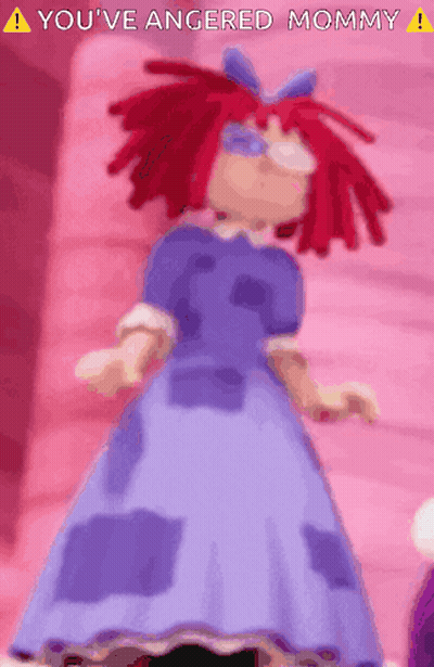 Doll With Red Hair And Purple Dress Says You've Angered Mommy GIF