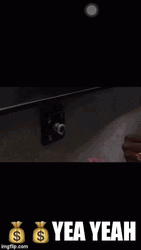 Dollar Bill Pushing Button While Dancing GIF