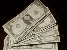 Dollar Bills Putting Aside Money Money Money  GIF