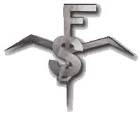 Dollar Sign With Wings And F Sticker