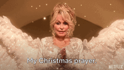 Dolly Parton's Prayer For Christmas Blessings GIF