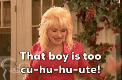 Dolly Parton Smiling Says That Boy Is Too Cu-Hu-Hu-Ute GIF