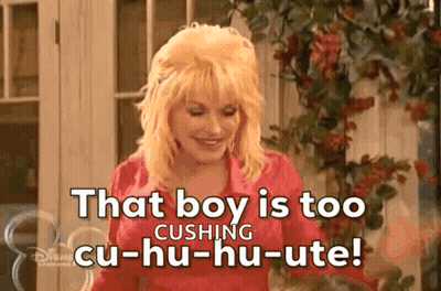 Dolly Parton Smiling Says That Boy Is Too Cushing Cu-Hu-Hu-Ute GIF
