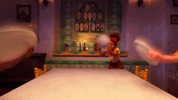 Dolores Madrigal Arranging Plate GIF
