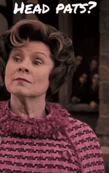 Dolores Umbridge Head Pats GIF