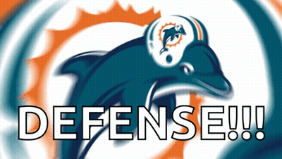 Dolphin Wearing Helmet Saying Defense GIF