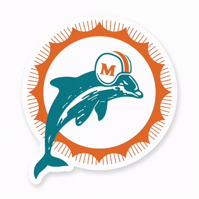 Dolphin Wearing Helmet With Letter M GIF