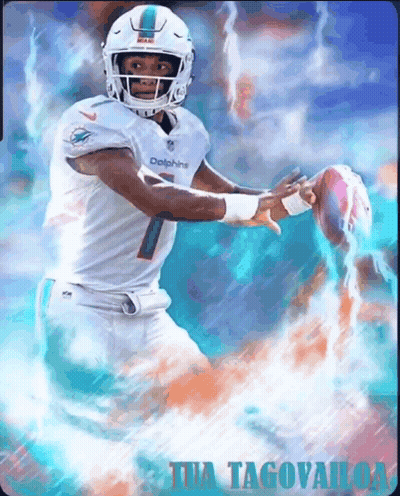 Dolphins Football Player Holding Ball GIF