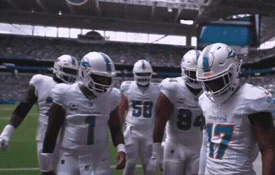 Dolphins Football Players On Field GIF